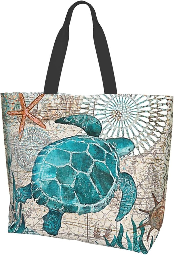 AZJOYLIFE Tote Bag for Women Large Beach Bag Reusable Grocery Bags Handbag for Travel Shopping
