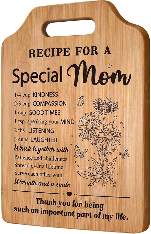Gifts for Mom Mothers Day, Moms Birthday Gift Ideas, Recipe Cutting Board for Moms, Best Gifts for Mom Birthday, Christma...