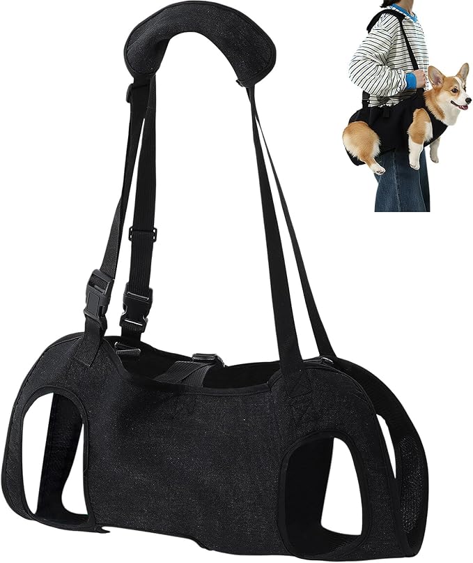 Shinylin Dog Carry Sling Emergency Backpack Pet Legs Support and Rehabilitation Dog Lift Harness Adjustable Lifting Straps...