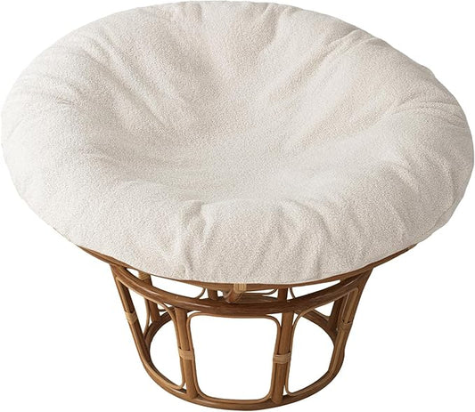 ANMINY Papasan Cushion Cover ONLY Thick Soft Fleece Slipcover for Papasan Cushion, Removable Machine Washable Round Chair ...