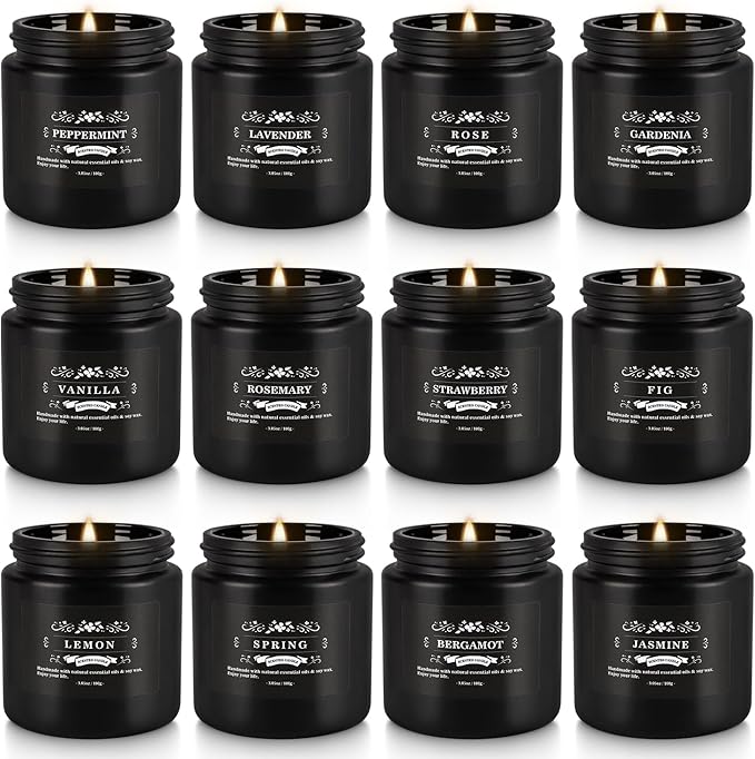 YOROXRG Scented Candles Gifts Set 12 Pack Soy Wax Travel Tin Jar Candles for Home 3.05 OZ for Mom for Christmas, Birthday,...