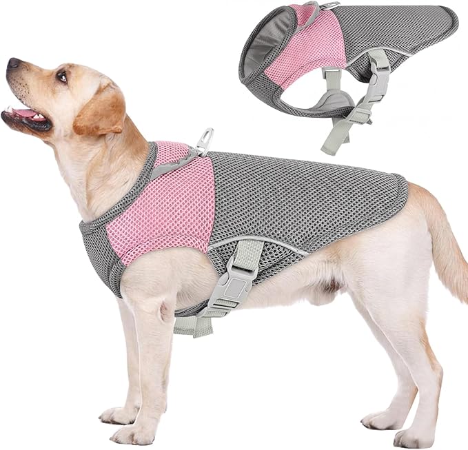AOFITEE Cooling Vest for Dogs, Breathable Dog Cooling Vest with Harness D-Ring, Dogs UV Protection Shirt Pet Cooler Jacke...