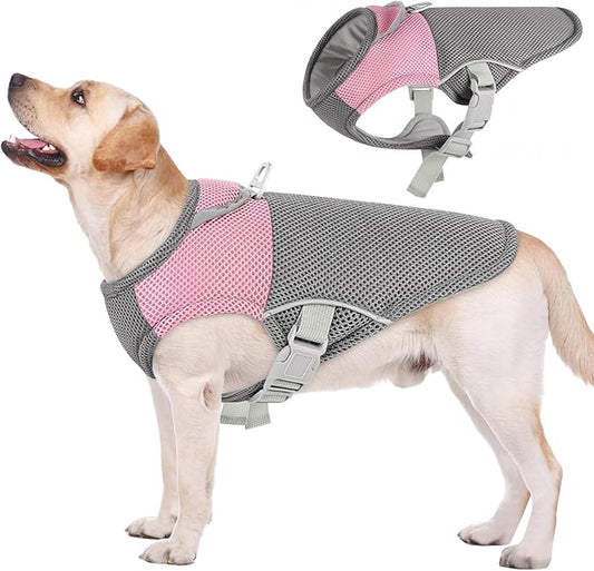AOFITEE Cooling Vest for Dogs, Breathable Dog Cooling Vest with Harness D-Ring, Dogs UV Protection Shirt Pet Cooler Jacke...
