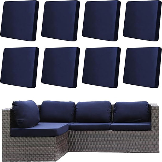 DREAHOTEXTIL 8Pcs Outdoor Cushion Covers, Patio Cushion Covers,Stretch Elastic Slipcovers, Replacement Washable & Reusable...