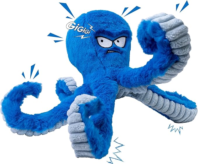 LEGEND SANDY Tough Dog Toys, Stuffed Chew Large Dog Toys to Keep Them Busy, Interactive Squeaky Tug of War Doggie Toy, Cri...