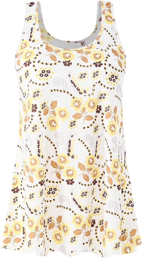 Accbiety Tank Top for Women with Built Bra Flowy Loose Fit Tanks Pleated Cami