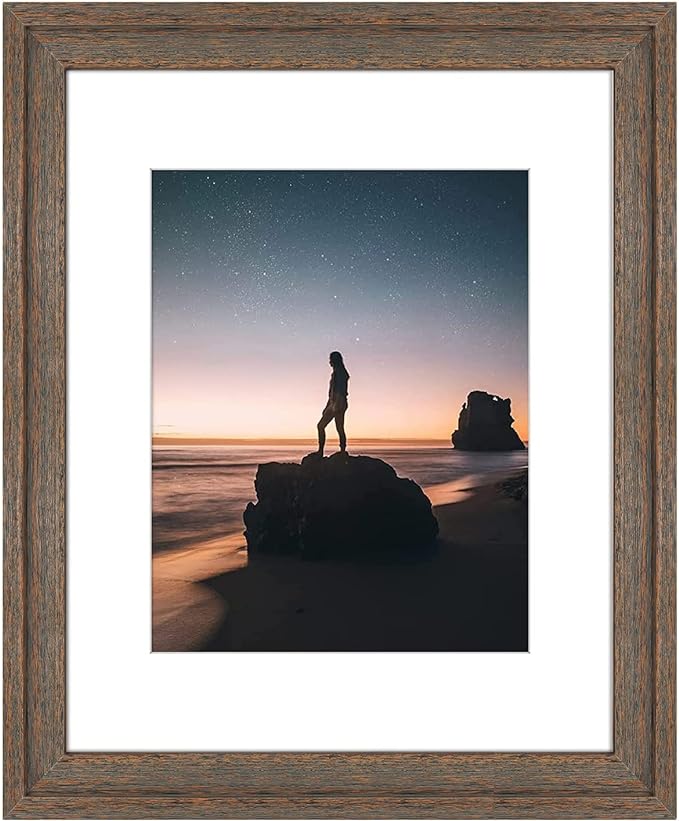 Golden State Art, 16x20 Picture Frame - Displays 11x14 Photo with Mat or 16x20 Without Mat, Wide Moulding Solid Wood Frame...