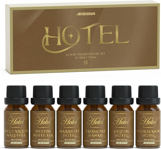 ARVIDSSON Hotel Diffuser Oils Gift Set - Hotel Essential Oils for Diffuser, Luxury Fragrance Oils Inspired by 5 Star Hotel...