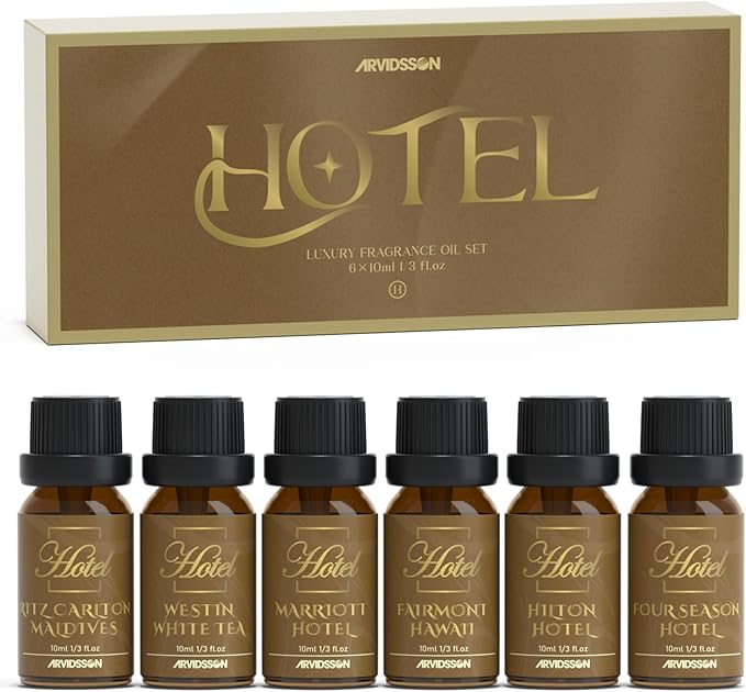 ARVIDSSON Hotel Diffuser Oils Gift Set - Hotel Essential Oils for Diffuser, Luxury Fragrance Oils Inspired by 5 Star Hotel...