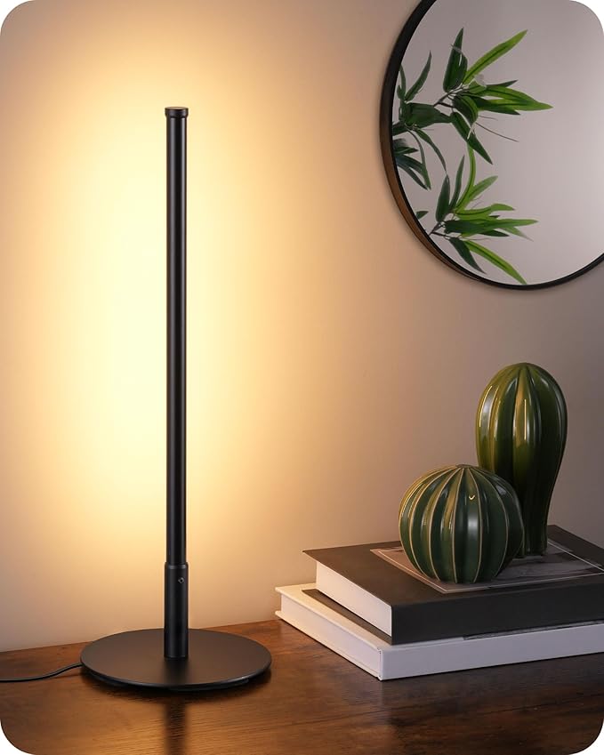 EDISHINE Upgraded LED Table Lamp, Stepless Dimmable Bedside Lamp with 3 Color Temperature, Modern Nightstand Lamp, Desk La...