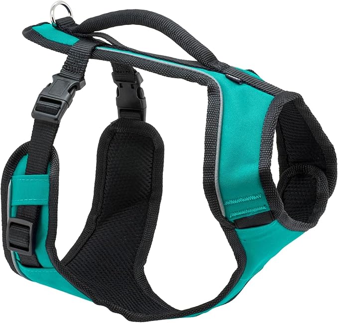 PetSafe EasySport Harness - Durable Padded Fabric, Adjustable Elastic Neckline, Rear-Leash Attachment & Nighttime Reflecti...