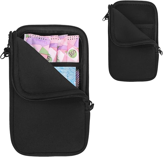 Tampon Holder for Purse, Portable Tampon Bag Organizer Case for Women’s Purse, Travel-Friendly Discreet Period Bag for Fem...