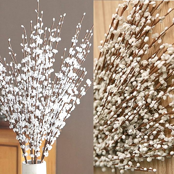 Wootkey 5pcs 29.5" Faux Jasmine Artificial Flowers Tall White Floral Branches Stem for Home Wedding Vase Filler Party DIY ...
