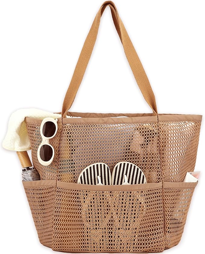 GYEUKHAM Beach Bag for Women with Outer Pocket, Waterproof Large Tote Bag for Cruise Essentials