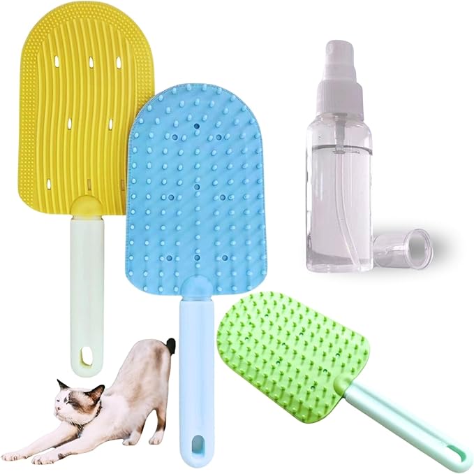 Cat Brush,2-in-1 Soft Cat Brush,Pet Brushes for Shedding,Soft Comb,Cat Brush for Shedding,Short or Long Haired Cats,Pet Gr...