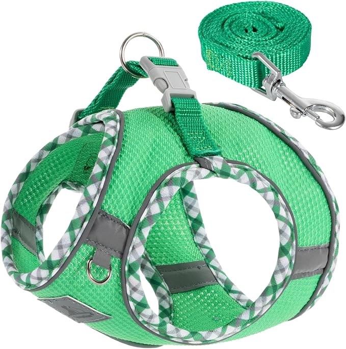 TomteNisse Dog Harness and Leash Set, No Pull Pet Harness for Small Dogs Easy Walking,Soft Breathable Small Dog Harness,Ad...