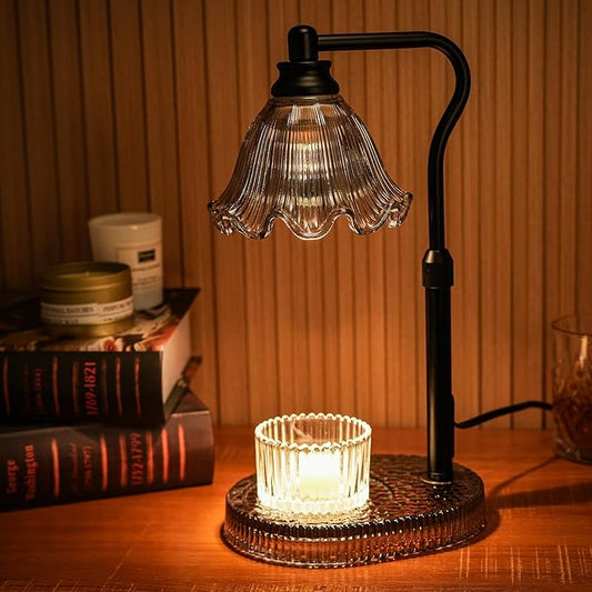 WYghyronic Candle Warmer Lamp with Adjustable Height - Flameless 4-Level Dimmable Wax Warmer, Timer Function & Stylish Des...