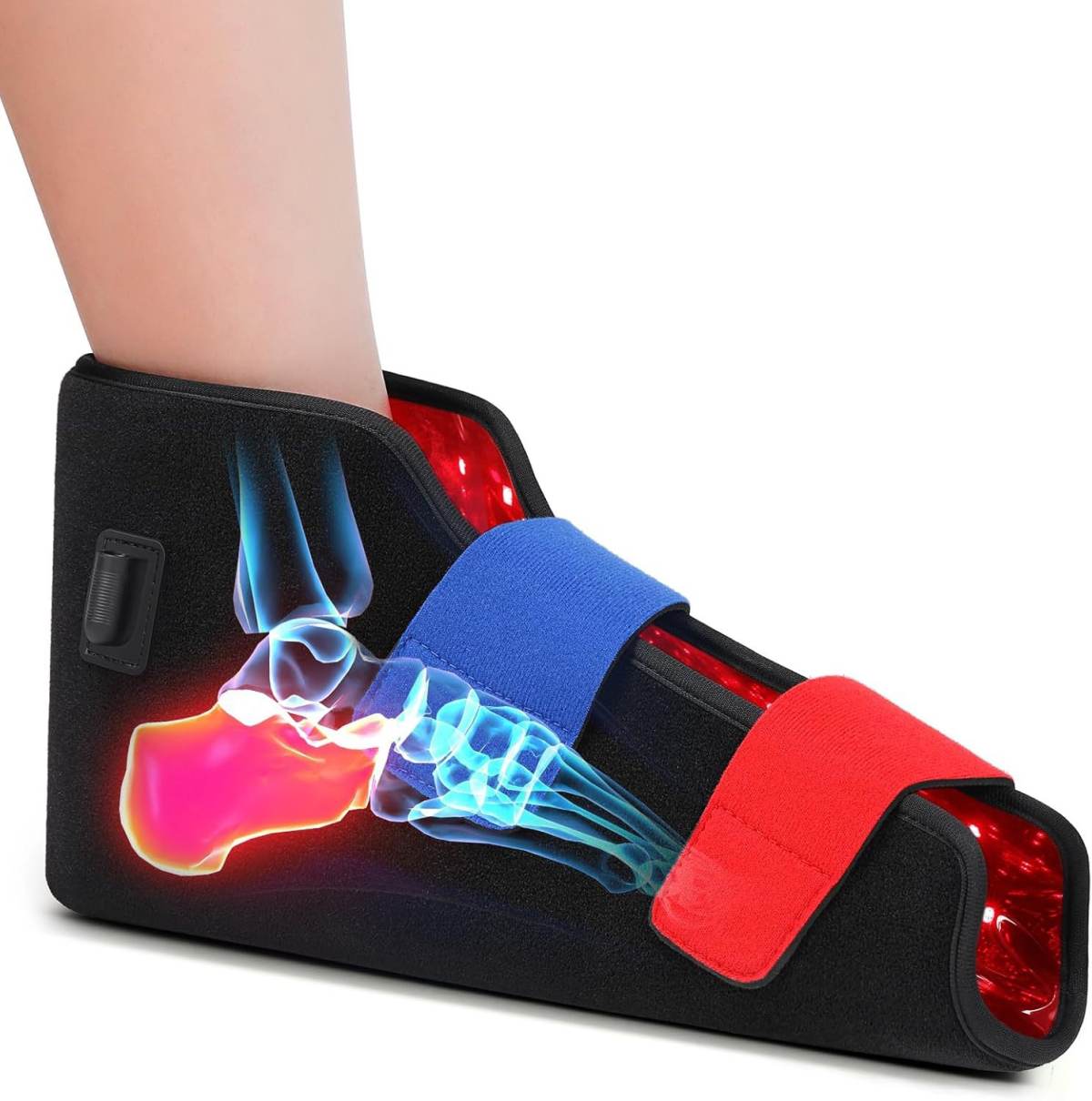 Red Light Therapy Foot Brace With Heating And Massage For Ankle Support