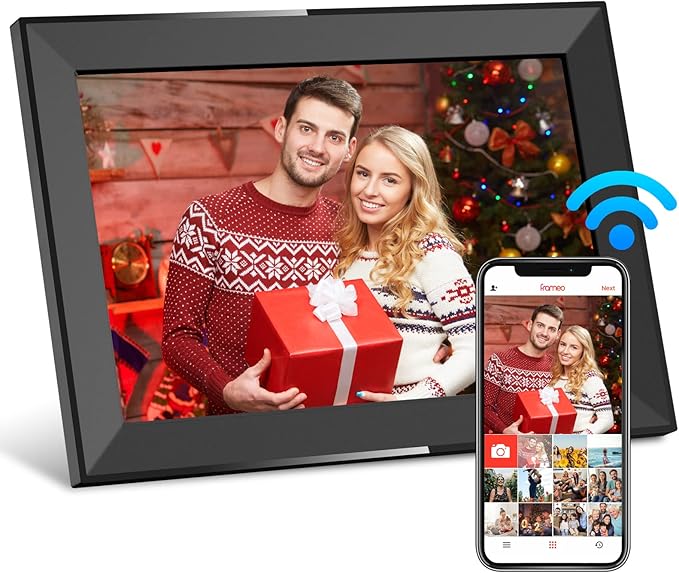 Skyrhyme 10.1 Inch Digital Picture Frame with 32GB Storage, Frameo WiFi Digital Photo Frame, 1280 * 800 IPS Touch Screen, ...