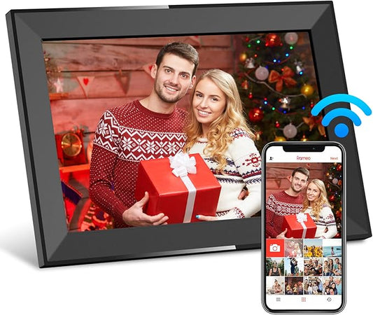 Skyrhyme 10.1 Inch Digital Picture Frame with 32GB Storage, Frameo WiFi Digital Photo Frame, 1280 * 800 IPS Touch Screen, ...