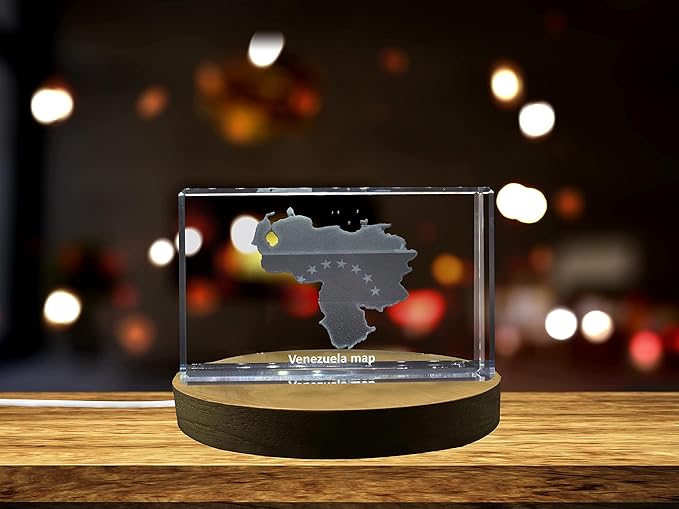 Venezuela 3D Engraved Crystal 3D Engraved Crystal Keepsake/Gift/Decor/Collectible/Souvenir (Small)