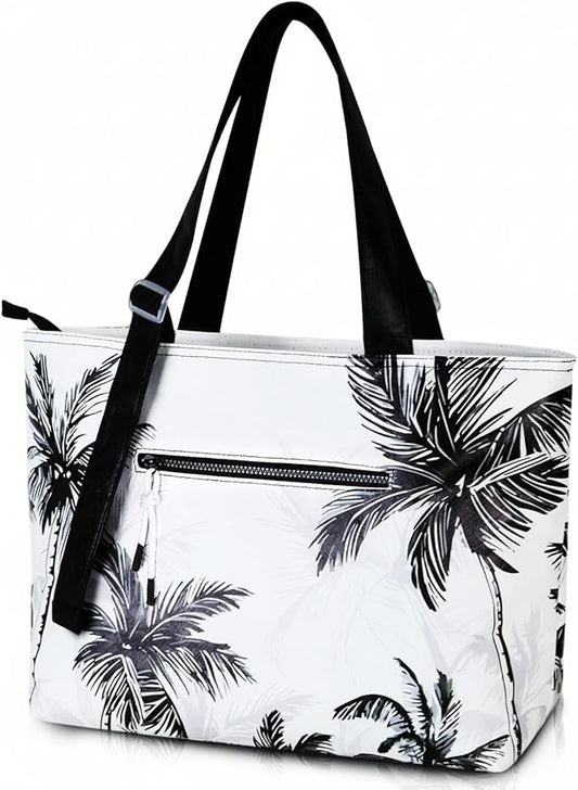 HOMESPON Large Waterproof Beach Bag for Women Pool Bags with Wet Compartment Lightweight Tote for Work Travel Weekends