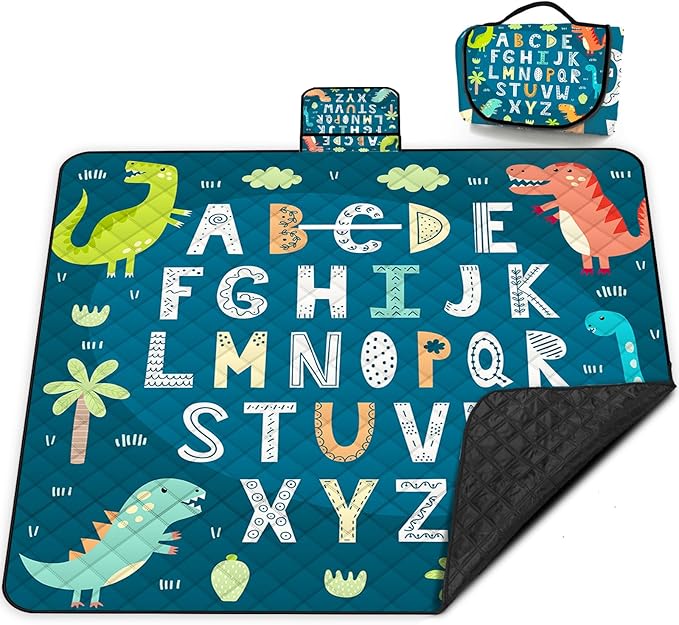 Extra Large Picnic Blanket Waterproof,80"x 80"Foldable Machine Washable Beach Blankets,Outdoor Blanket for 6-8 Adults,Picn...