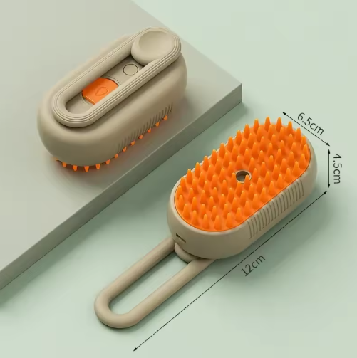 Cat Dog Pet Spray Massage Brush 3 In 1 One Button Steam Spray Folding Rotatable Floating Hair Bath Hair Removal Brush Comb