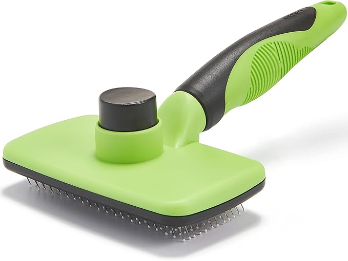 OEFEO Self Cleaning Slicker Brush for Dogs& Cats, Skin Friendly Grooming Brush for Shedding Long&Short Haired Dogs& Cats, ...