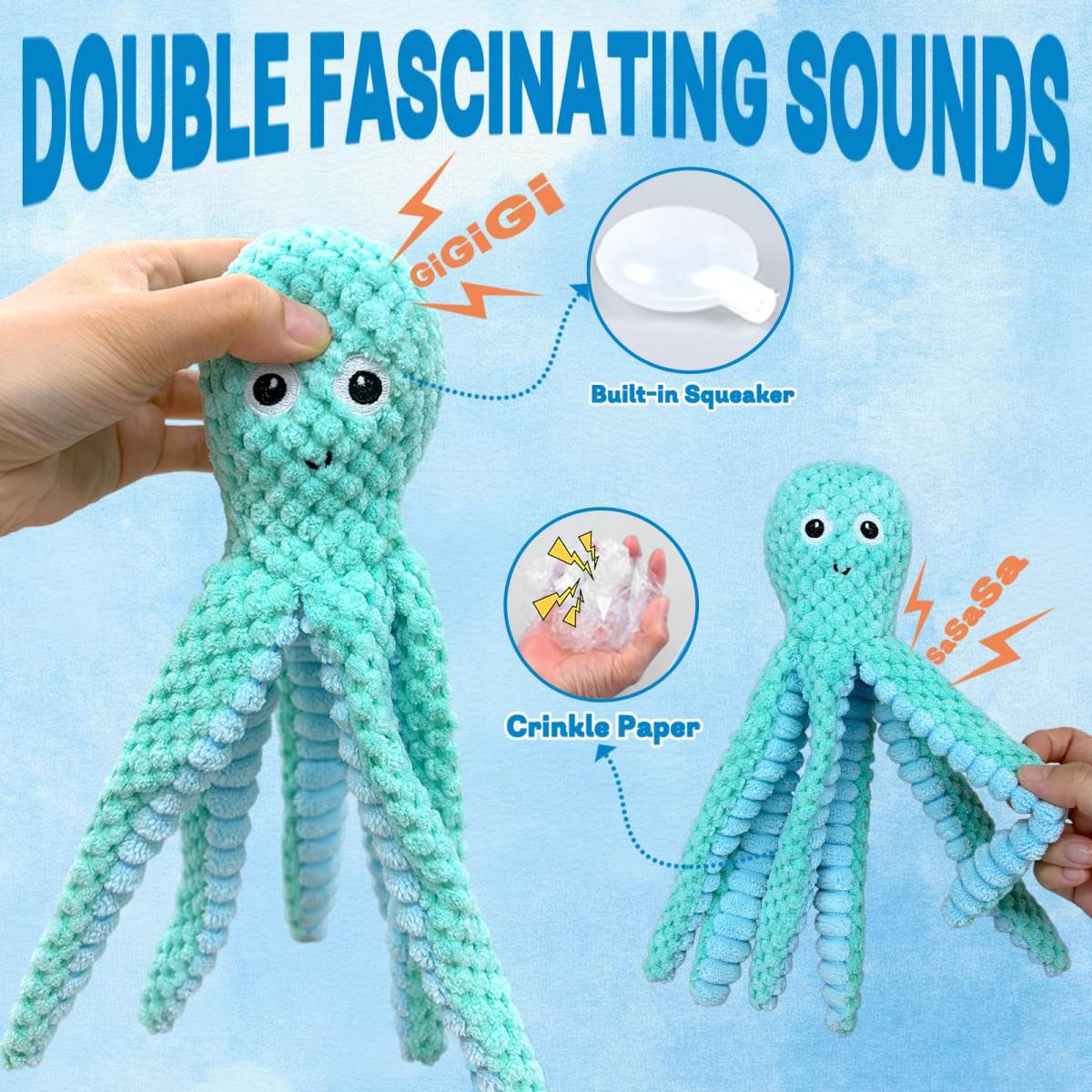 Dog Toys Squeaky Crinkle For Aggressive Chewers, Plush Puppy Toy  5 Pack Puppy Chew Toys For Teething, Tough Durable Stuffed Plush Dog Toy For Large Medium Small Breed To Keep Them Busy