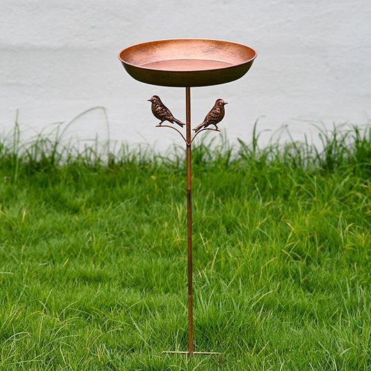 Outdoor Wrought-iron Bird Bath Basin Stand