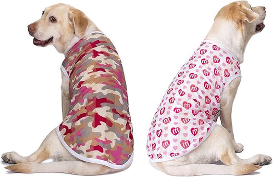 2 Pack Camo Dog Tshirts for Medium Large Dogs, Quick Dry Dog Cooling Vest Shirt T-Shirts Girl Boy,Breathable Stretchy Tank...