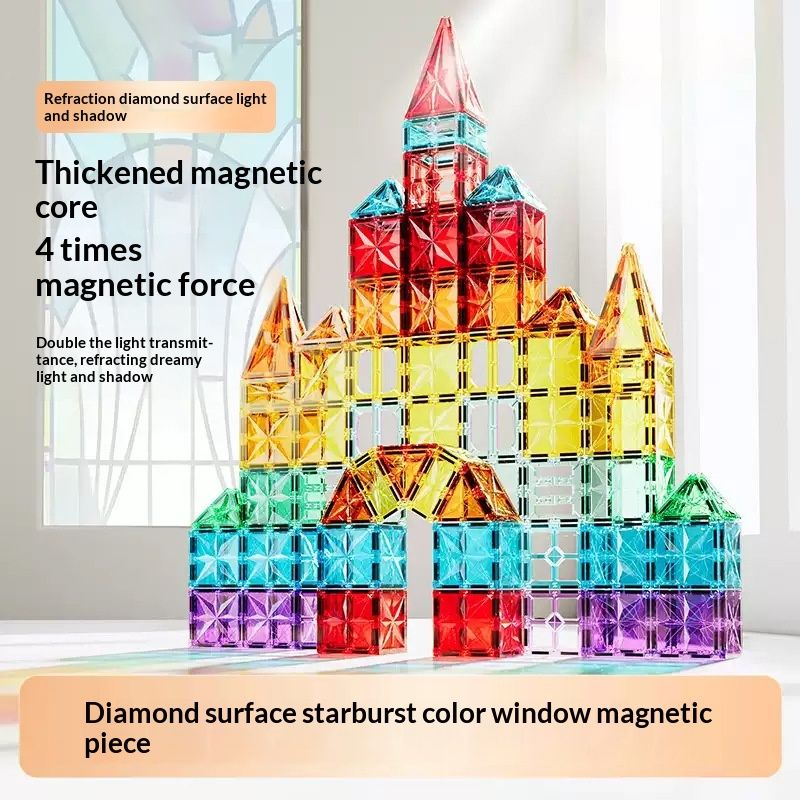 Assembly Magnetic Square Block Building Toys