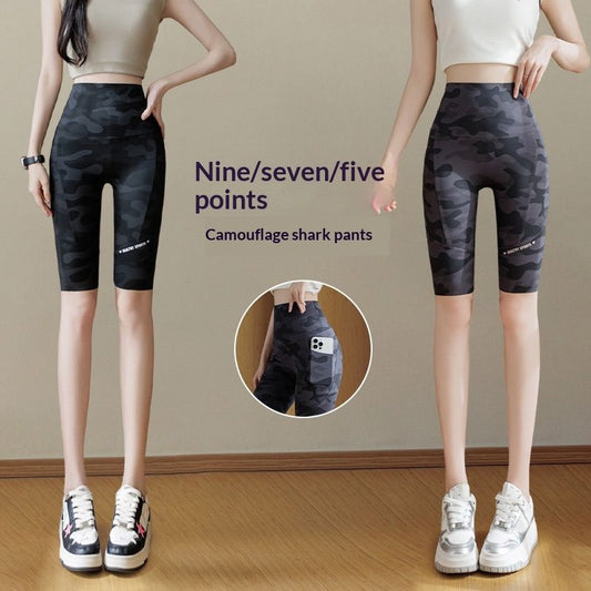Camouflage Shark Thin Outerwear Yoga Pants