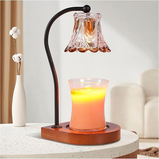 BODEVEDOB Candle Warmer Lamp with Timer,Dimmable Electric Fragrance Wax Warmer,Elegant Home Decor Melt Warming Heater As B...