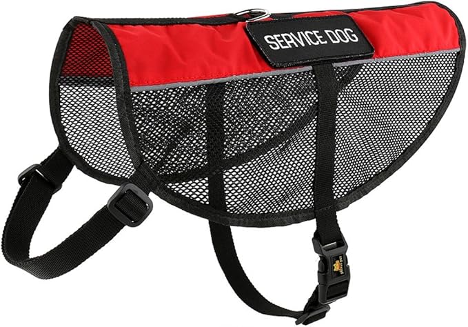 PLUTUS PET Service Dog Vest with 2 Removable Patches, Light Weight and Breathable Mesh Service Animal Harness,Perfect for ...