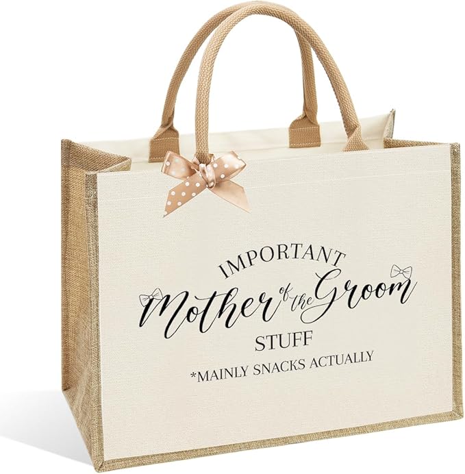 NBIAN Bride Bridesmaid Mother of The Bride Mother of The Groom Gifts for Women Canvas Tote Bag