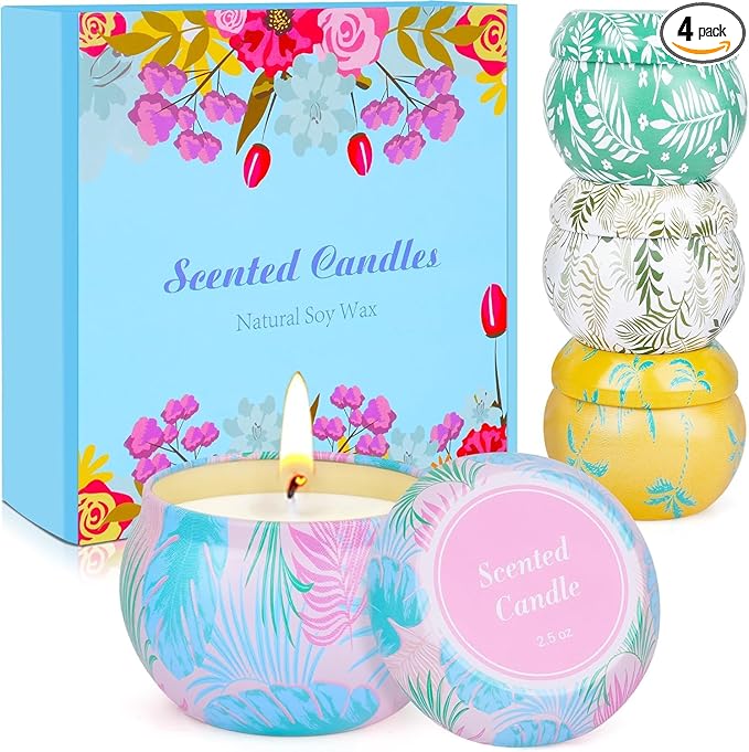 Scented Candles Bulk Gifts for Women, Aromatherapy Candle for Home Scented,Natural Soy Candle, Small Candles for 180 Hours...
