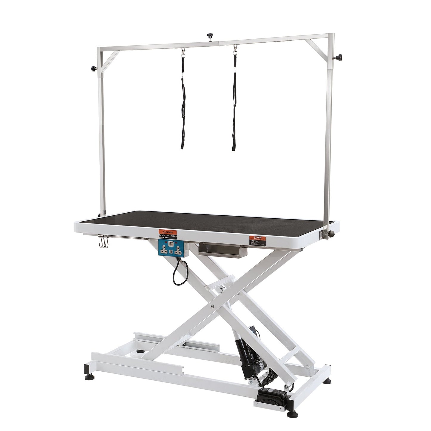 50' Electric Pet Grooming Table, Heavy Duty Dog Grooming Arm For Large Dogs, Height Adjustable Dog Grooming Station, Anti Slip Tabletop/Dog Grooming Station, Max Bearing 400LBS