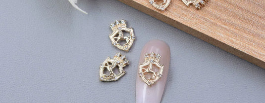 Copper-inlaid Zircon Metal Nail Art Rhinestone Accessories