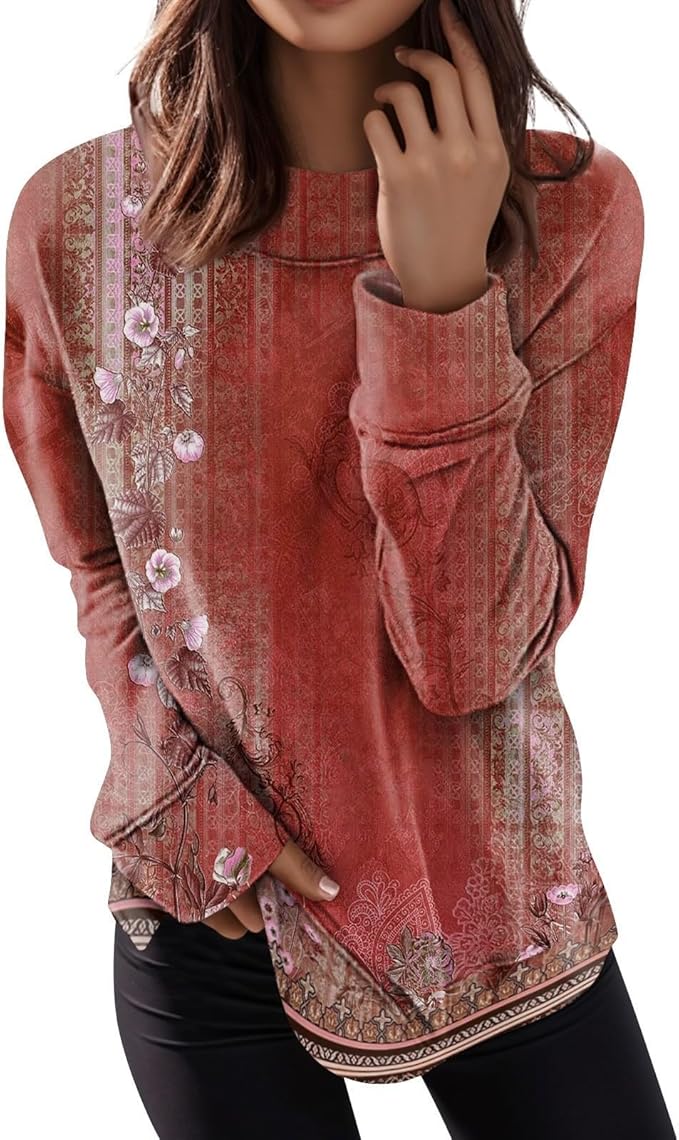 PIFAME Womens Sweatshirt Crew Neck Star Graphic Pullover Tops 2024 Fall Casual Long sleeve Oversized Sweatshirt