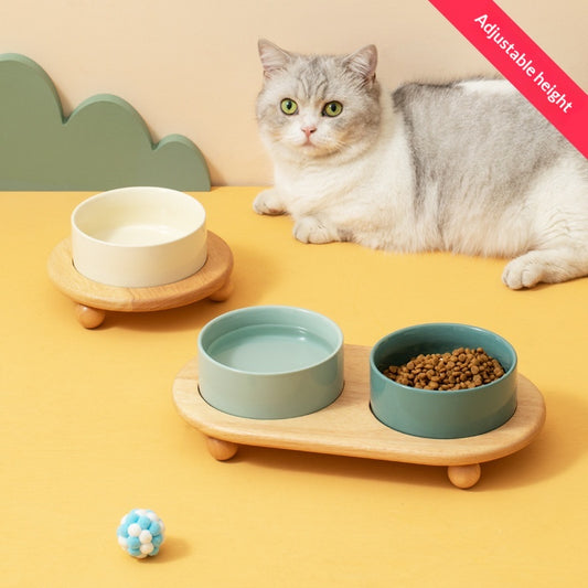 Ceramic Cat And Dog Food Bowls Pet Bowl Supplies