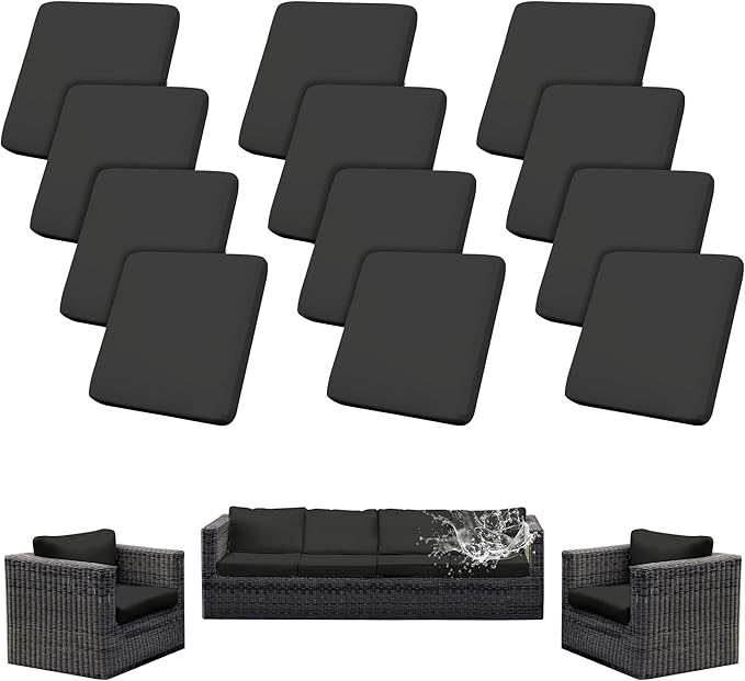 GALYEJIA 8 Pcs Outdoor Cushion Covers Patio Cushion Covers Cushion Covers for Outdoor Furniture Stretch Patio Cushion Cove...