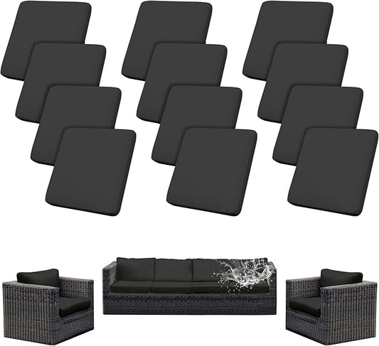 GALYEJIA 8 Pcs Outdoor Cushion Covers Patio Cushion Covers Cushion Covers for Outdoor Furniture Stretch Patio Cushion Cove...