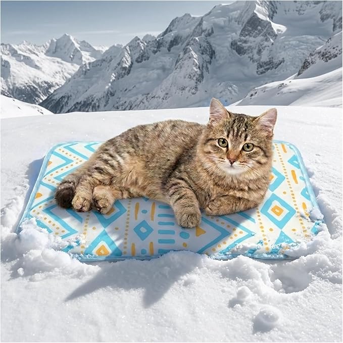 Dog Cooling Mat for Small Dogs & Cats, Soft Breathable Cooling Pad for Dog Bed, 23"x18" Self Cooling Crate Mat for Dogs, N...