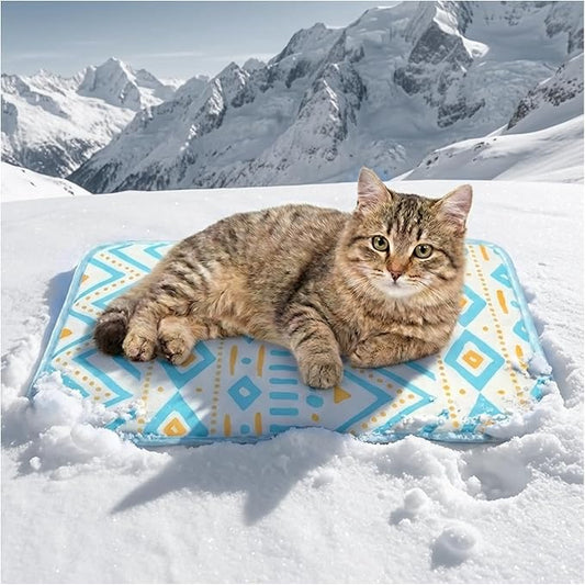 Dog Cooling Mat for Small Dogs & Cats, Soft Breathable Cooling Pad for Dog Bed, 23"x18" Self Cooling Crate Mat for Dogs, N...