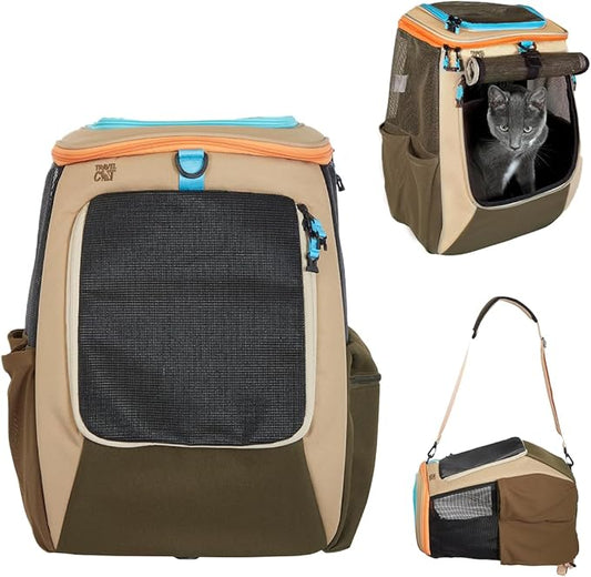 Travel Cat Backpack Carrier - The Navigator Convertible Pet Carrier Backpack - Cat Carrier Backpack with Fully Ventilated ...