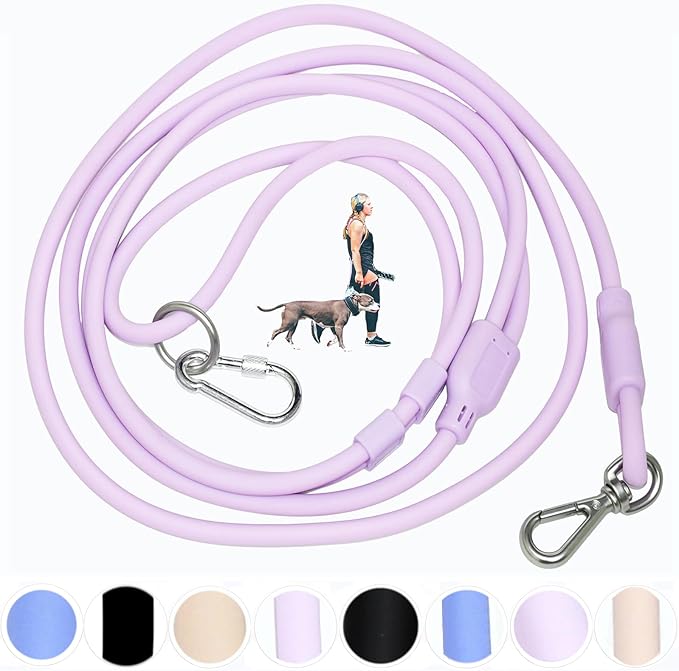 Tiesenci Hands Free Dog Leash Crossbody & Waist for Walking, 9-in-1 No Pull Dog Harness & Leash Set, Heavy Duty Waterproof...