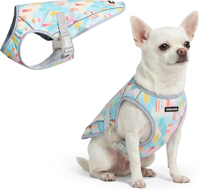 Spark Paws Dog Cooling Vest - SPF 50 UV Sun Protection - Summer Heat Relief Gear for Dogs, Lightweight, Evaporative Coolin...