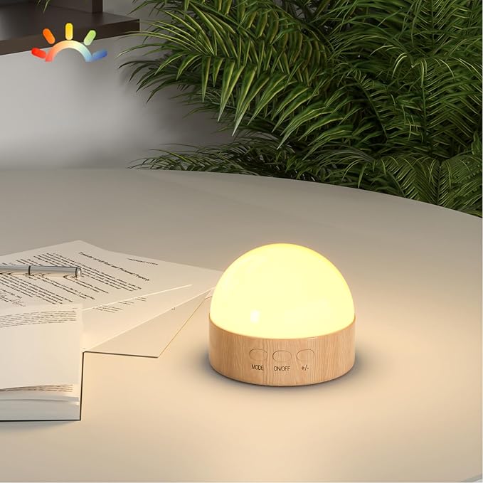 Kintion Night Light, Dimmable 8 Color Portable LED Night Light, 1800mAh Rechargeable Nursery Light Lamp, Soft Eye Caring W...
